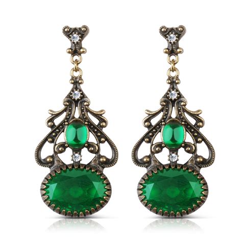 Newbridge Silverware Green Stone FOB Earrings - Newbridge Silverware ...