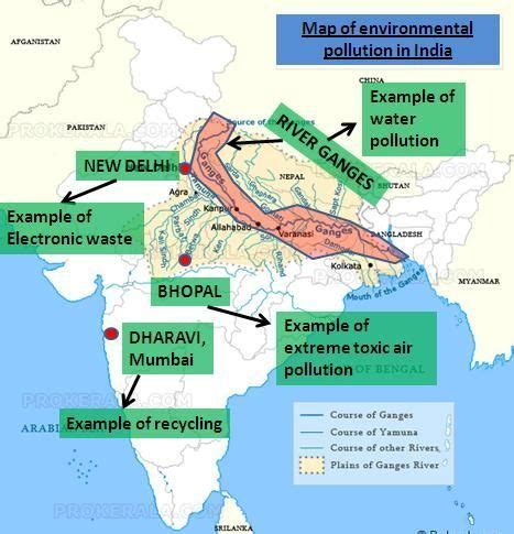 Map: Pollution in India | Water pollution in india, Water pollution, Pollution