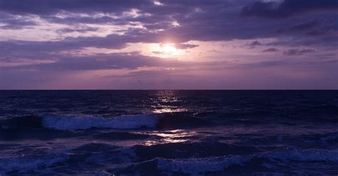 Photo of Blue Ocean and Dark Clouds during Sunset · Free Stock Photo