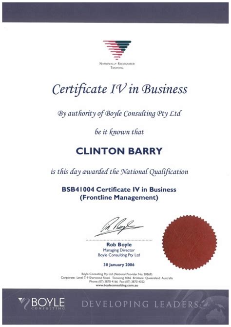 Certificate 4 in Business Management