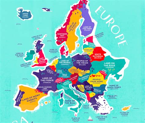 Literal World Map Reveals the Historical Meanings of Country Names