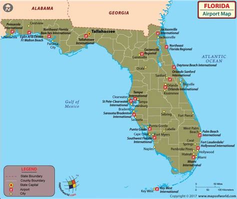 Dazzling Airport In Florida Map 2023 - World Map Colored Continents