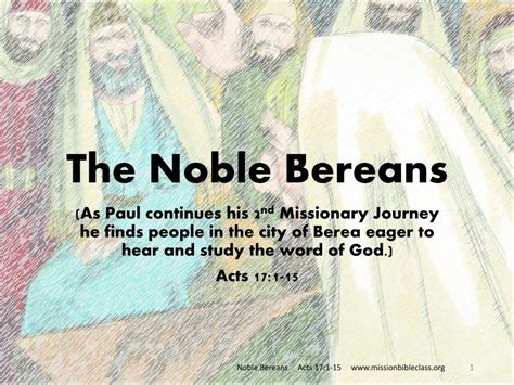 (PDF) The Noble Bereans - Mission Bible Class · (As Paul continues his ...