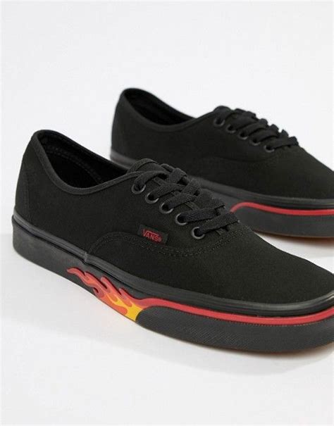 Vans Classics Authentic Flame Pack Trainers In Black VA38EMQ8Q | ASOS | Vans classic, Vans ...