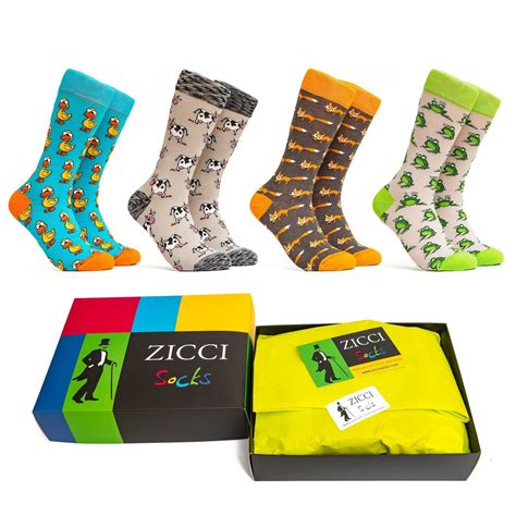 Socks With Animals Crazy Mens Funny Womens Gift Box Dress Socks Unisex Happy Socks Colorful ...