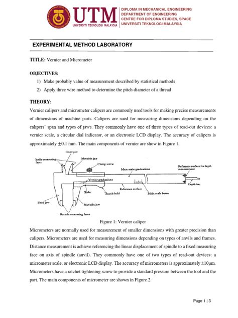 Vernier and Micrometer | PDF | Metrology | Tools