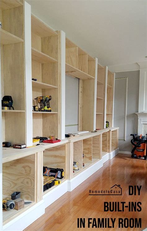 DIY Built-In Shelves for the Family Room