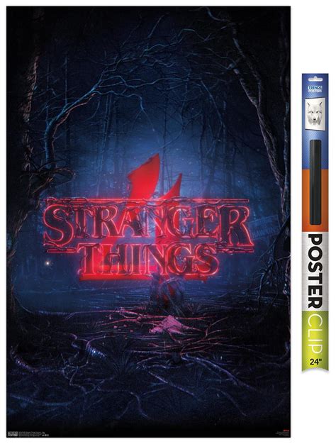 Netflix Stranger Things: Season 4 - Logo Premium Poster and Poster Clip Bundle - Walmart.com