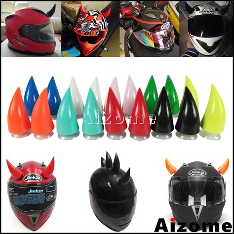 1x Motocross Off Road Racing Helmet Horns Capacete Decoration Demon Horns Motorcycle Biker ...