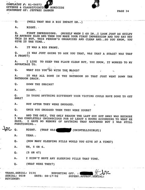 Transcript of a taped interview of Jeffrey Dahmer PART 3 : r/serial_killers