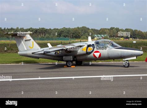 Austrian Air Force SAAB 105 trainer jet at Kleine-Brogel airbase ...