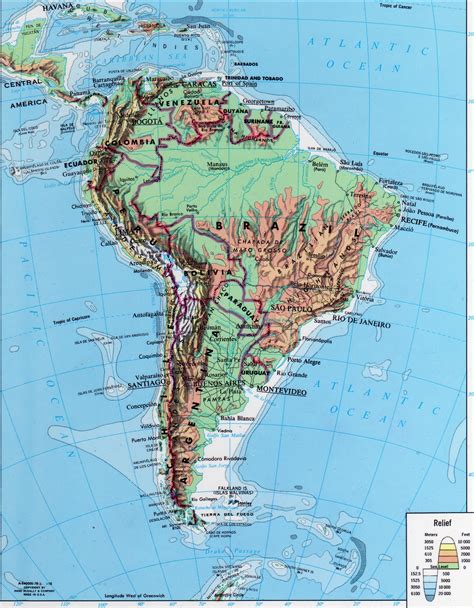 South America physical map - Full size | Gifex