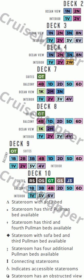 Brilliance Of The Seas deck 10 plan | CruiseMapper