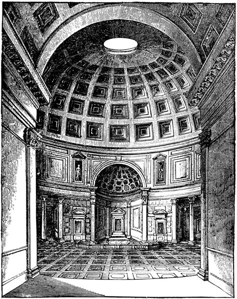 Interior of the Pantheon at Rome | ClipArt ETC