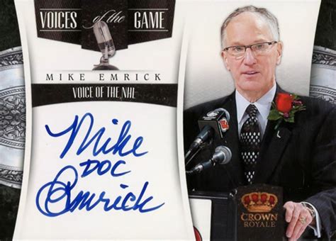 Sunsetting Careers - Mike Emrick Hockey cards