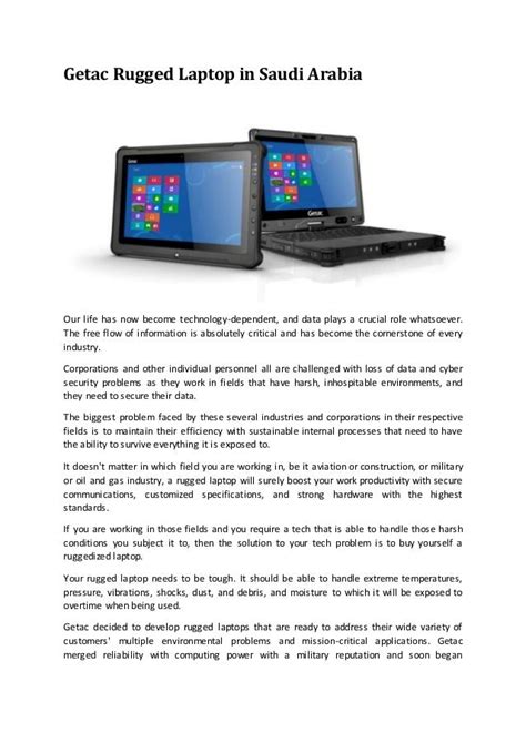 Getac rugged laptop in saudi arabia