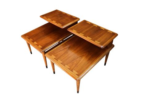 Mid Century Lane Acclaim Dovetail Two Tier End Tables Pair - Mary Kay's Furniture