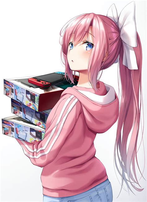 Gamer girl, anime, HD phone wallpaper | Peakpx