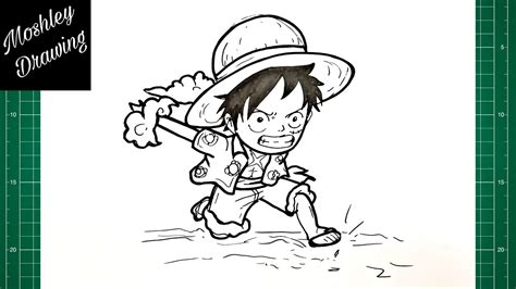 How to Draw Chibi Monkey D. Luffy - YouTube