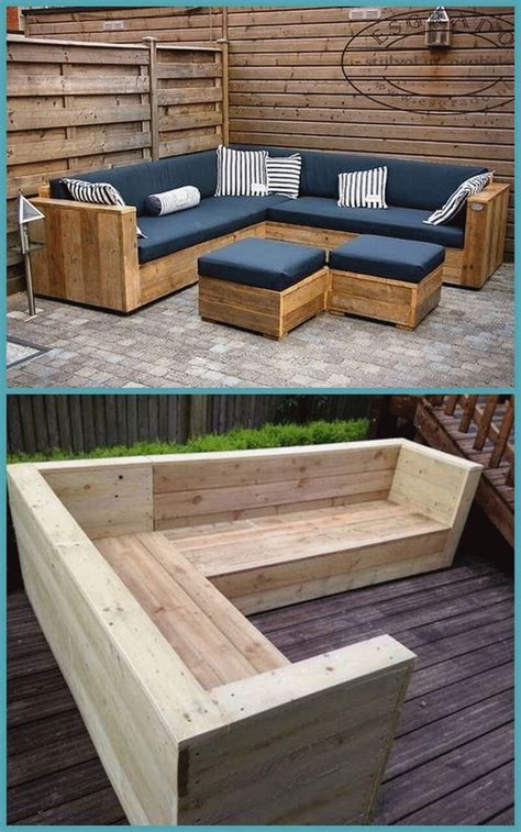 DIY Outdoor Couch in 2020 | Pallet furniture outdoor, Wooden patio ...