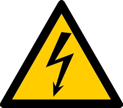 Premium Vector | High Voltage Warning Symbol Icon in Flat Style Vector Illustration