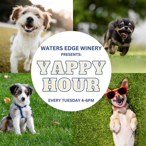 Yappy Hour - Waters Edge Winery and Bistro of Norfolk