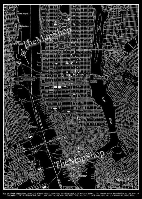 a black and white map of new york, with the streets outlined in it's outline