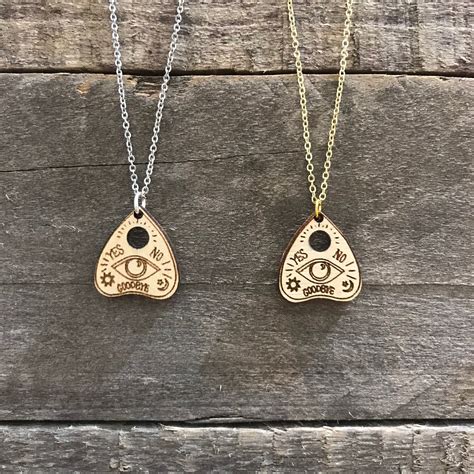 Ouija Planchette Wood Necklace | Etsy