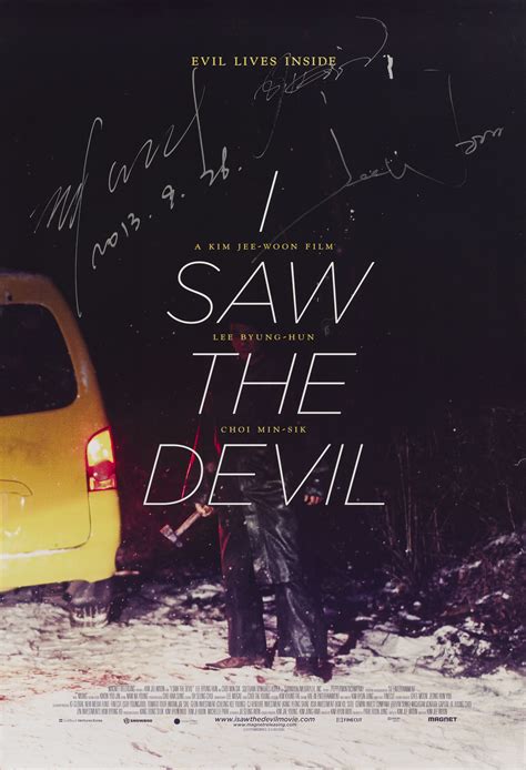 Ang-ma-reul bo-at-da / I Saw the Devil (2010) Poster, US, First American release 2011, Signed by ...