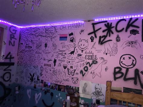 wall design | Graffiti room, Graffiti bedroom, Retro room