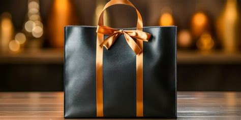 Premium AI Image | Elegant black women's bag with gift bows