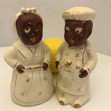 Black Americana antique salt and pepper shakers in 2020 | Americana ...