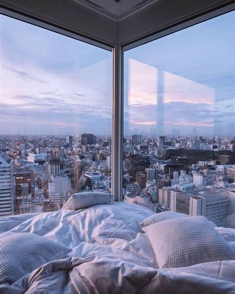 Pin by Anna Rowe on Bed | Apartment view, City aesthetic, Aesthetic rooms