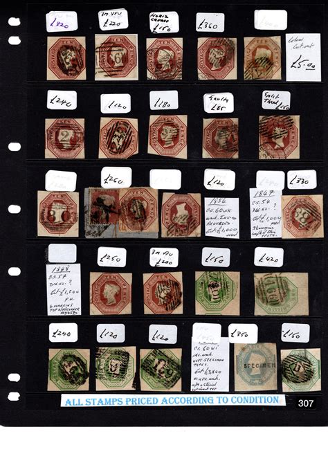 1847 Embossed Stamps