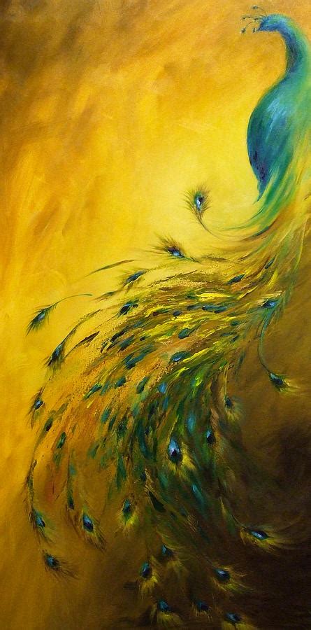 Show Off 1 Vertical Peacock Painting by Dina Dargo