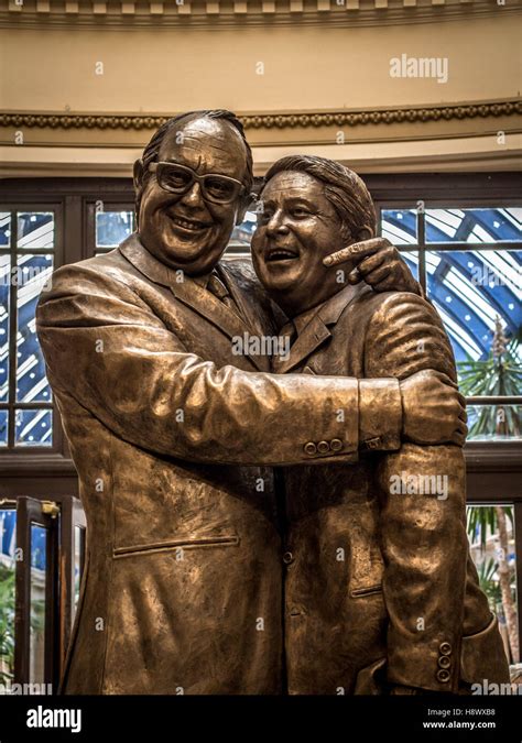 Statue of Eric Morecambe and Ernie Wise by Graham Ibbeson in the domed ...