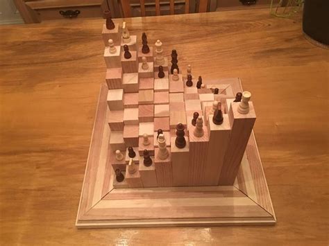 3-D Wooden Multi-Level Chess Board | Etsy in 2020 | Chess board, Cool ...