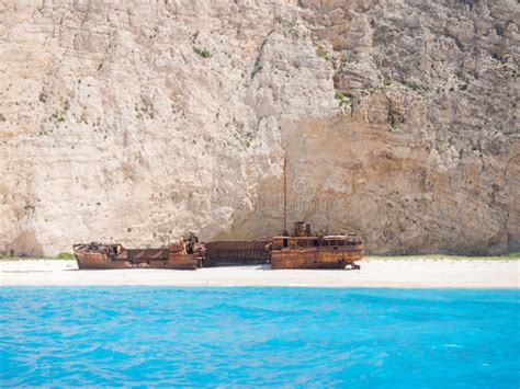 The Famous Shipwreck Beach Zakynthos Stock Photo - Image of summer ...