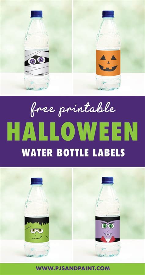 Halloween Water Bottle Labels | Instant Downlod, Free Printable