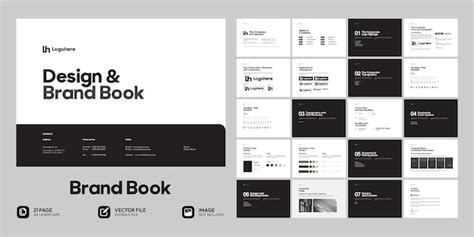 Premium Vector | Simple brand book layout template