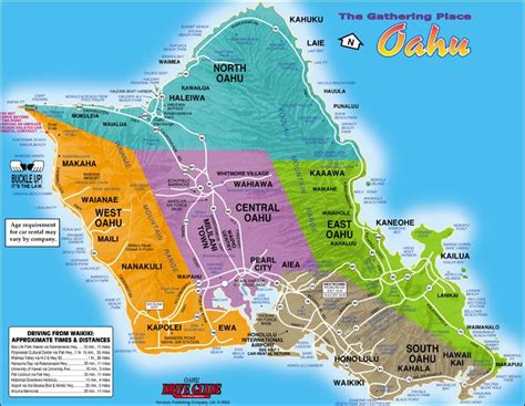 Printable Tourist Map Of Oahu - Templates Printable Free