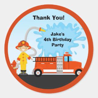 Fire Truck Stickers | Zazzle