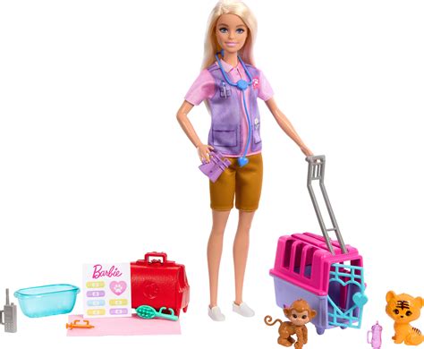 Barbie Animal Rescue & Recovery Playset with Blonde Doll, 2 Animal Figures & Accessories ...