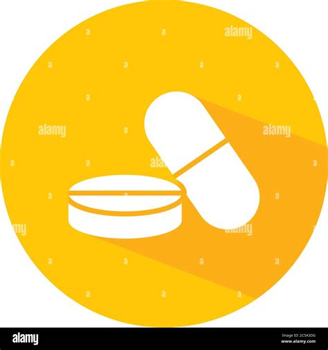 medication pill and capsule icon over white background, block style, vector illustration Stock ...