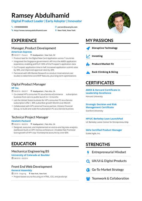 Project management experience resume - fikoavatar