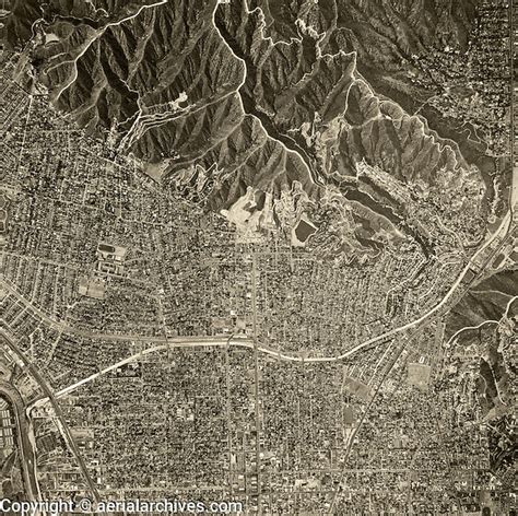 historical aerial photograph Glendale, California, 1952 | Aerial ...