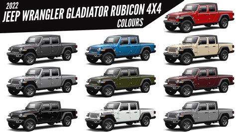 2022 Jeep Gladiator Rubicon 4X4 Pickup Truck - All Colour Options ...