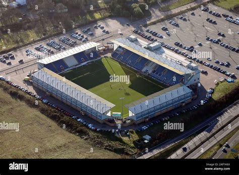 aerial view of Colchester United football ground, Essex Stock Photo - Alamy