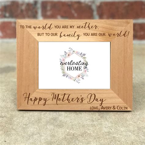 Happy Mother's Day Picture Frame Mother's Day Gift | Etsy