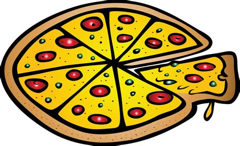 outline image of pizza - Clip Art Library